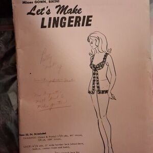 Let’s Make Lingerie Pattern